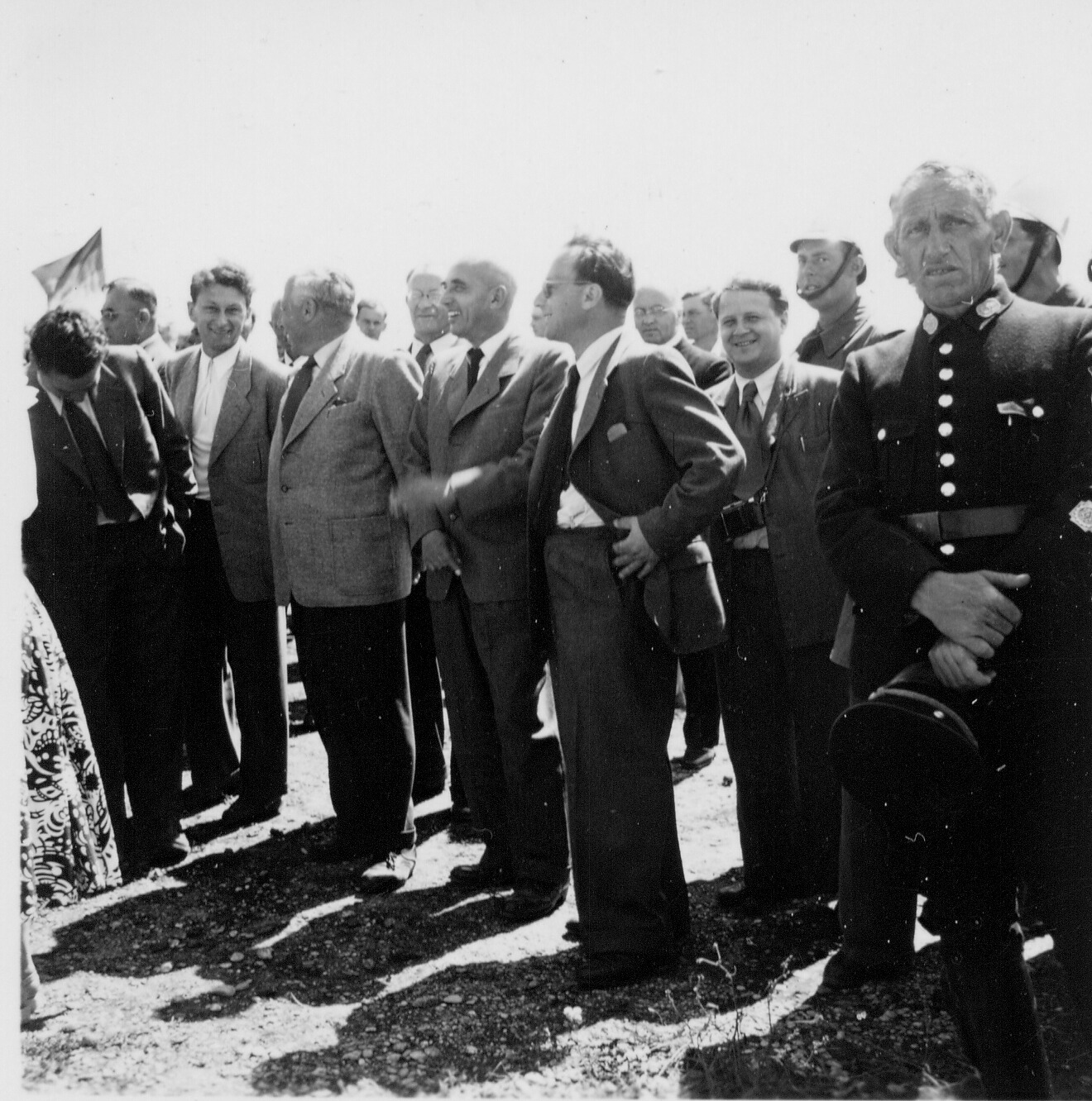 Honoratioren bei der Einweihung Wasserhaus 1953