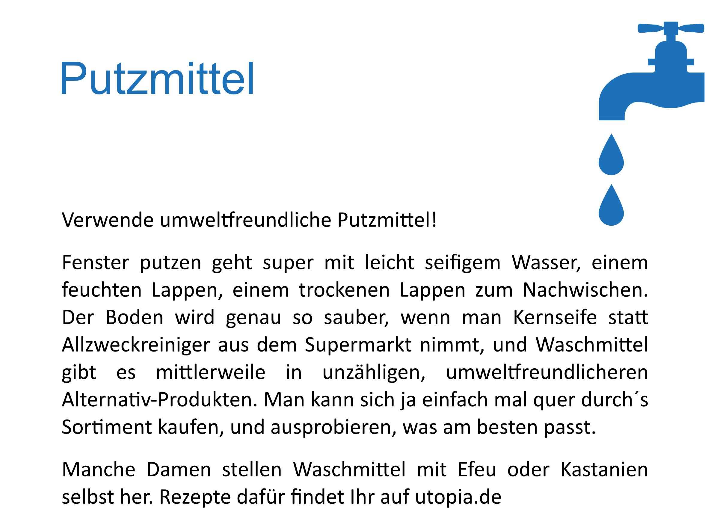 Das richtige Putzmittel