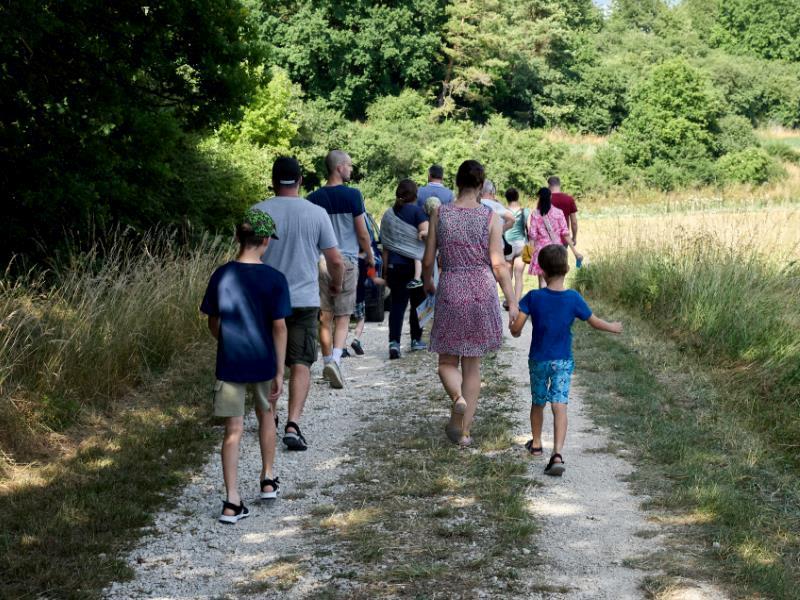 Auf dem Weg zu Brunnen III - bei insgesamt 8 Führungen erklärten unsere Wassermeister alles rund ums Wasserhaus