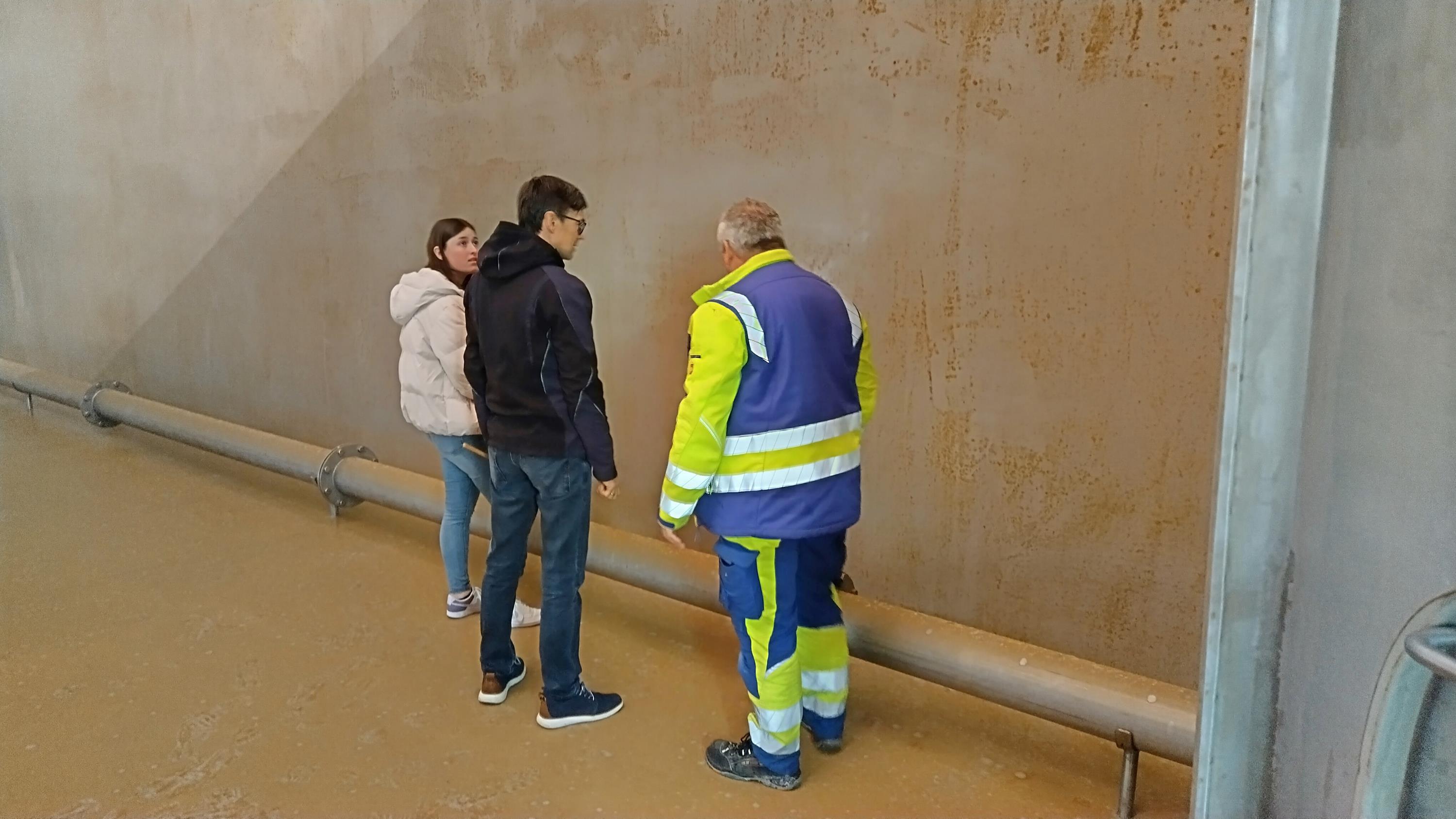 Begehung des leeren Hochbehälters
