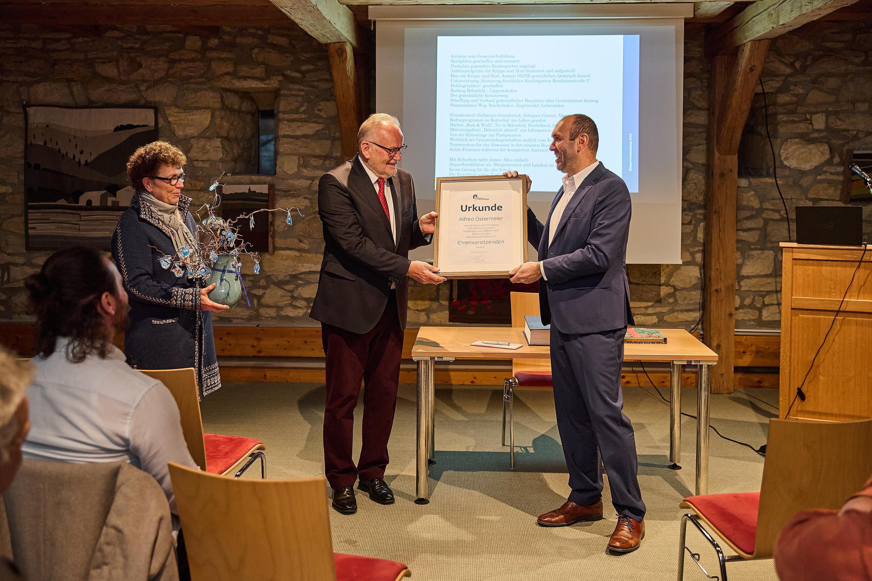 Überreichung der Urkunde